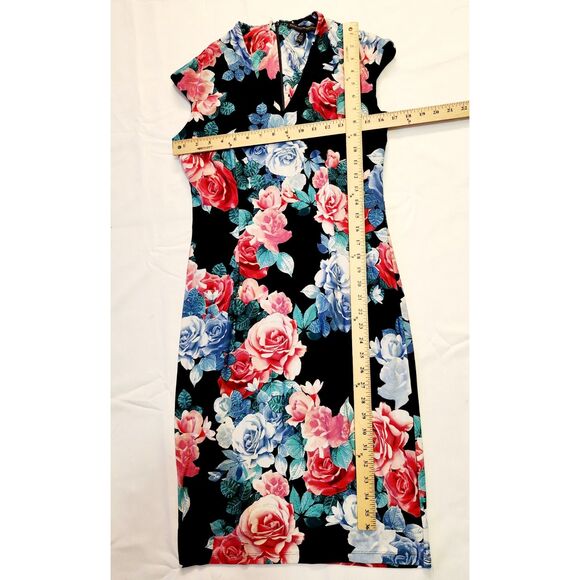 White House Black Market WHBM Short Sleeve Floral Dress Size 8 - Picture 5 of 7